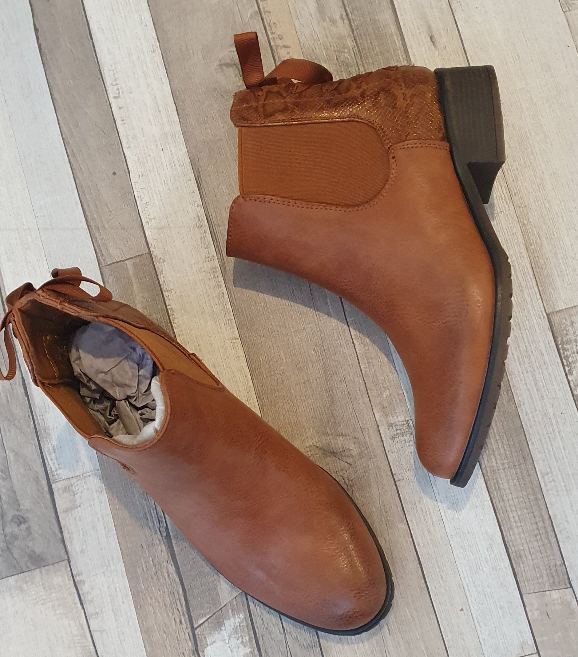 Bottines camel